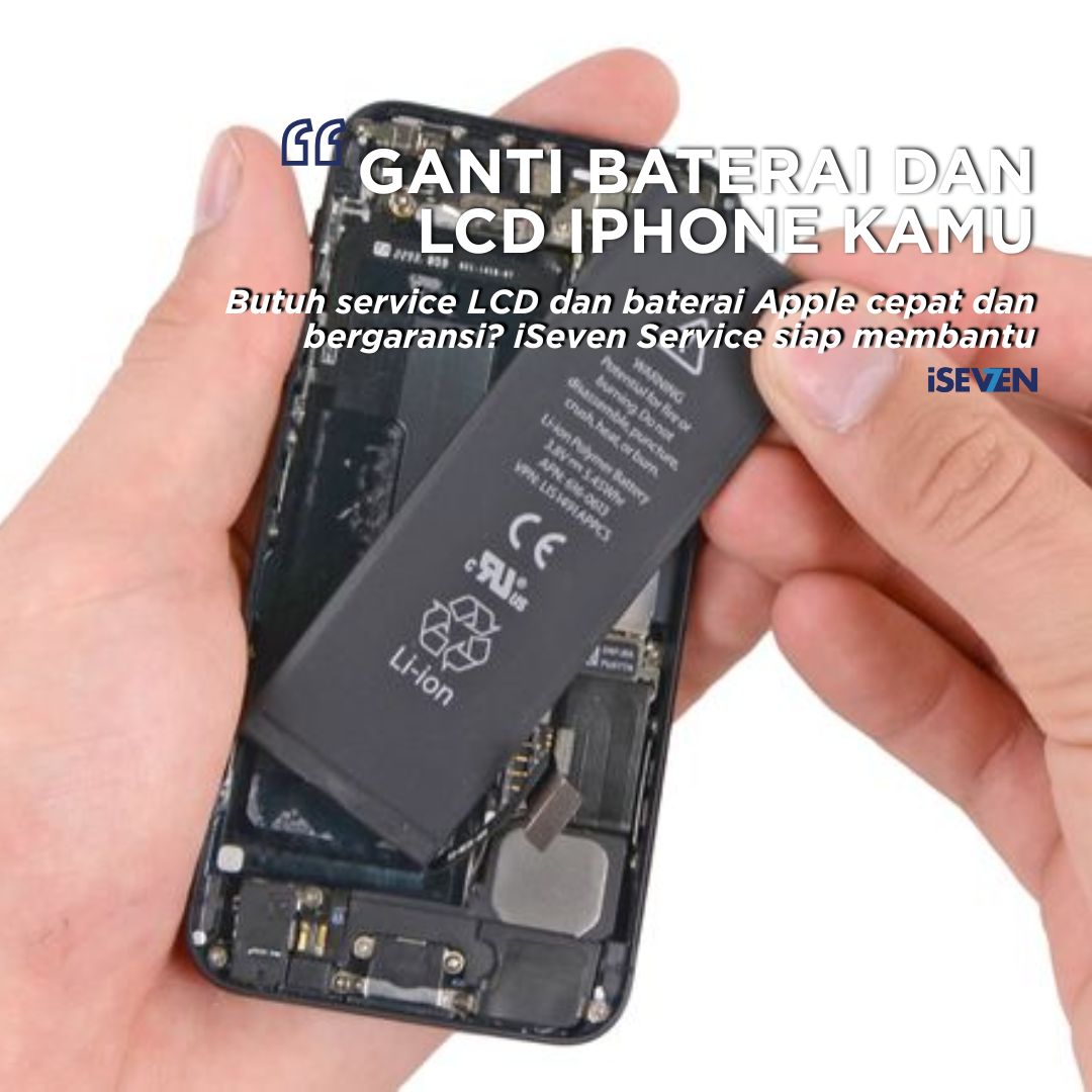 ganti lcd dan baterai iphone di iseven