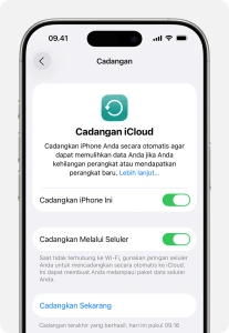 cara backup data iphone