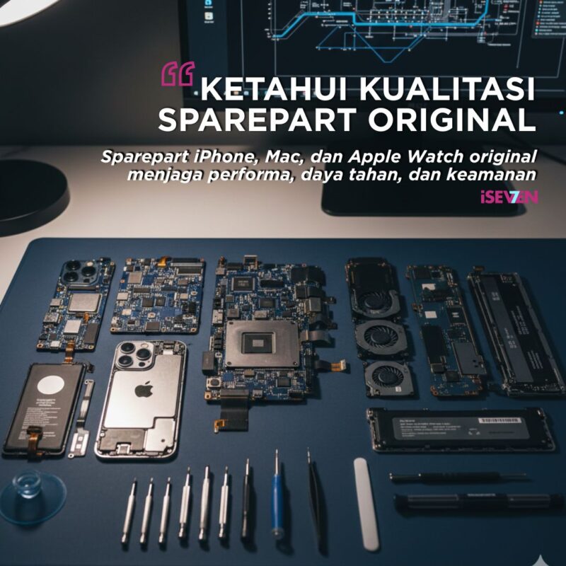 Sparepart iPhone, Mac, dan Apple Watch original menjaga performa, daya tahan, dan keamanan