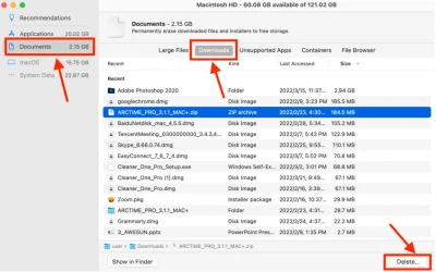 Hapus File DMG, PKG, atau ISO