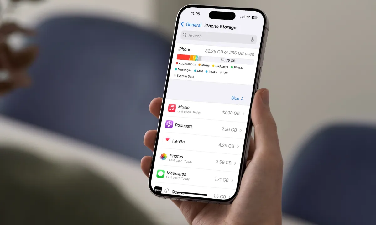 storage iPhone