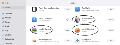 downgrade macos