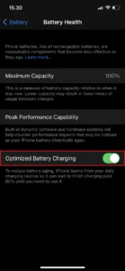 aktifkan optimizing battery