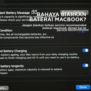 baterai macbook kembung